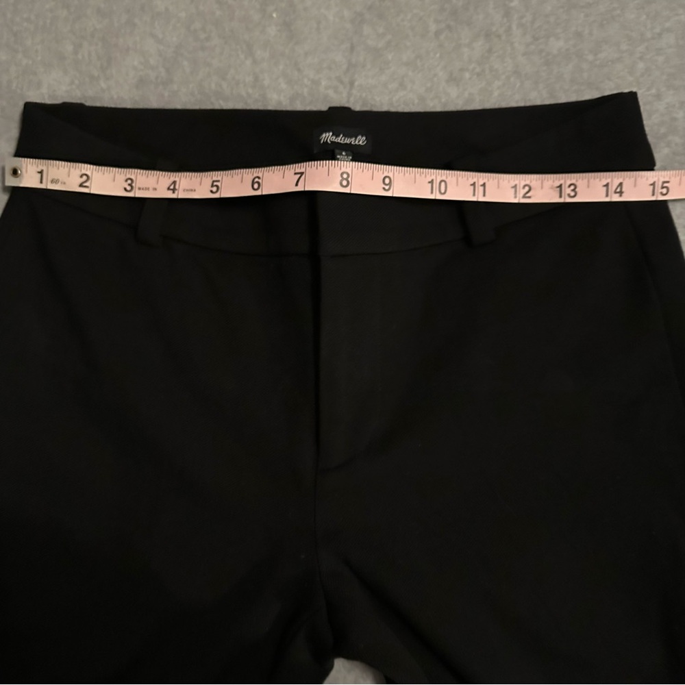 Madewell F5600 Cali Crop Demi-Boot Pants. Black Twill, Women's Size 6 - Picture 6 of 10